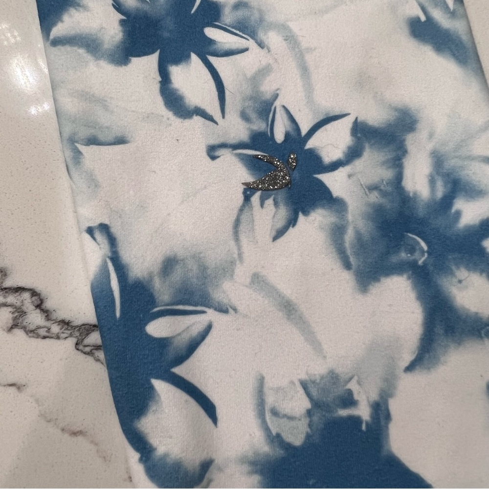 Glyder Women's Blue White Tie Dye Leggings Activewear Yoga Gym - Picture 5 of 6